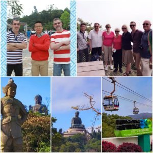 Clients enjoy Lantau Island Big Buddha private car tour of Frank the tour guide