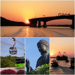 Big Buddha, Hong Kong Macau Zhuhai Bridge, sunset, Tai O Fishing Village, Ngong Ping Cable Car