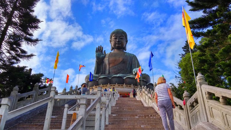 Walking 268 steps to Big Buddha Easy Hong Kong Private Tour