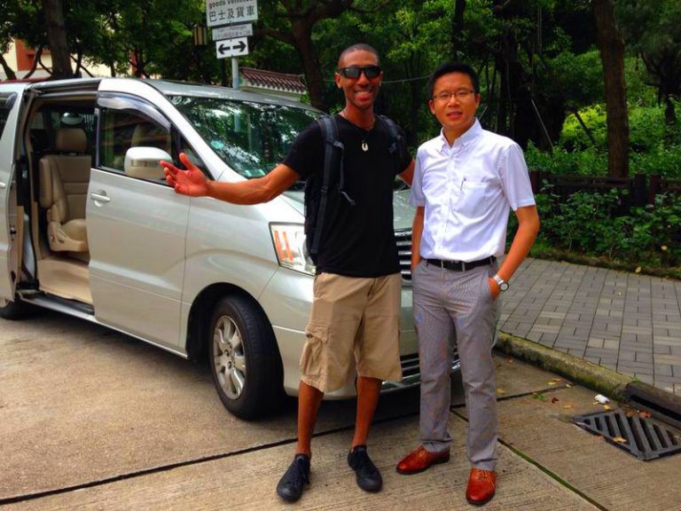 Frank the tour guide with Jocques Easy Hong Kong Private Tour