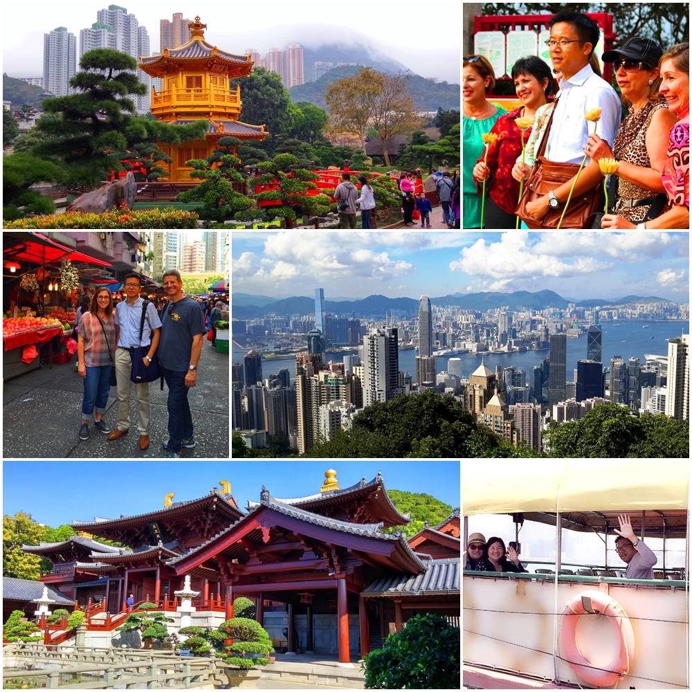 Clients enjoy Hong Kong Island & Kowloon full day private car tour of Frank the tour guide