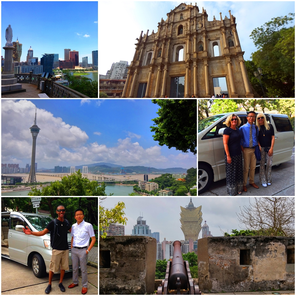 Clients enjoy Macau full day private car tour start at Hong Kong of Frank the tour guide