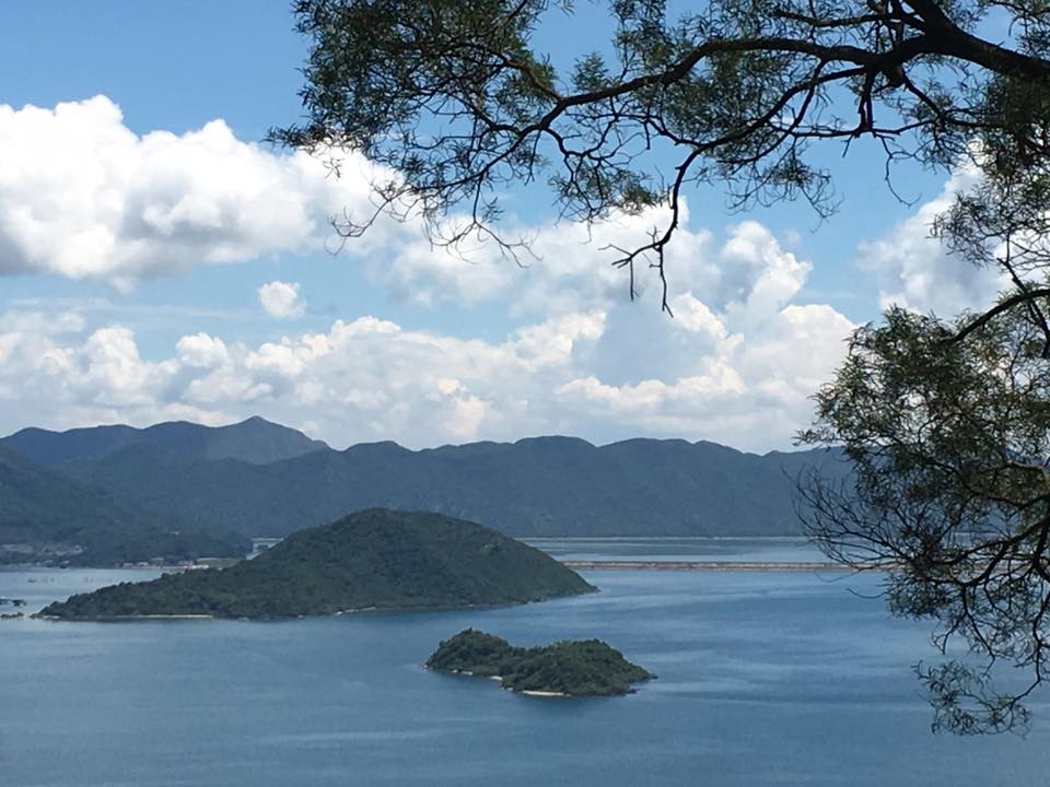 Ma Shi Chau and Plover Cove Reservior from Chinese University of Hong Kong Pavilion of Harmony