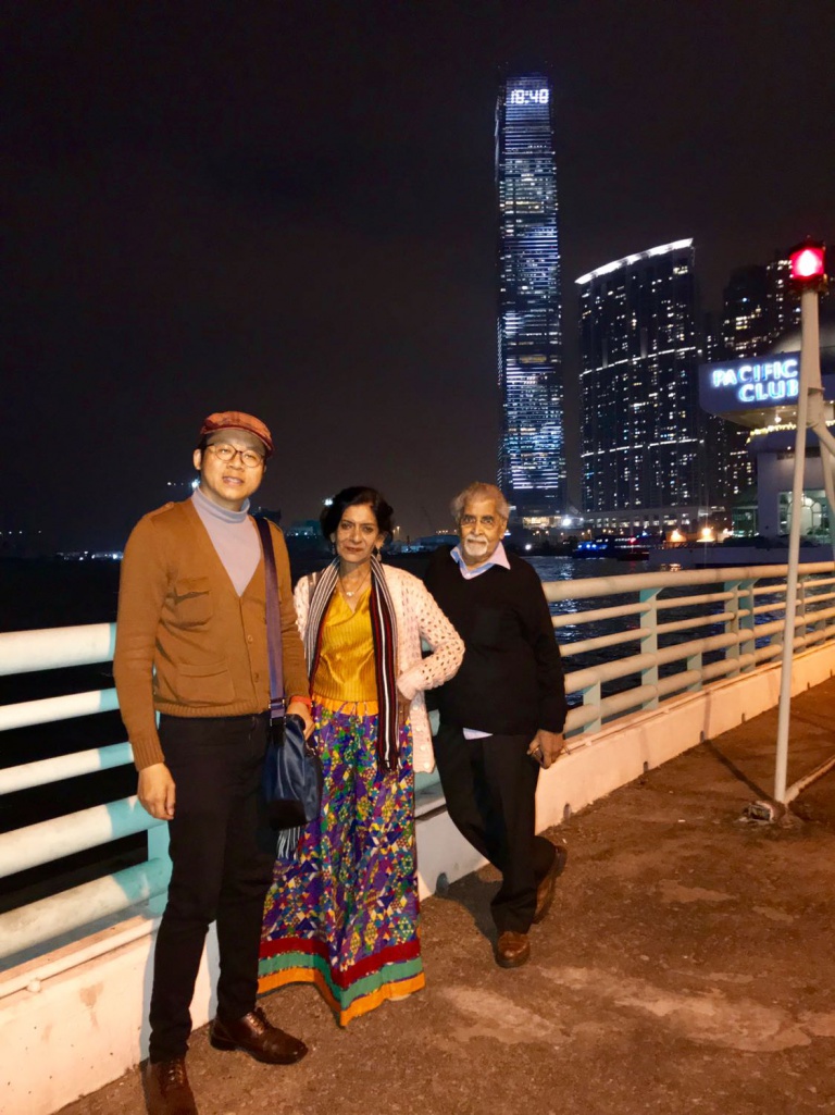 Frank, Mr Rao, Mrs Rao, ICC building