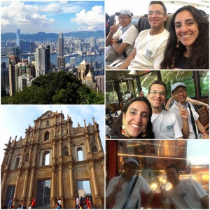 Victoria Peak, St Paul's Ruins, Frank the tour guide with clients at Turbojet ferry, Peak Tram, Wynn Palace Cable Car