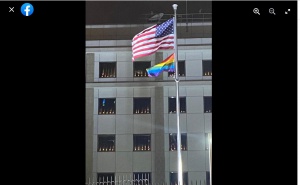 US Embassy in Hong Kong switched on the electronic candles on 4 June 2021 and posted the photo to social media.