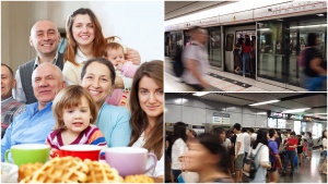 Big families shouldn't use crowded Hong Kong MTR to go sightseeing
