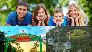 Families can do Hong Kong private tour and visit amusement parks in one day easily