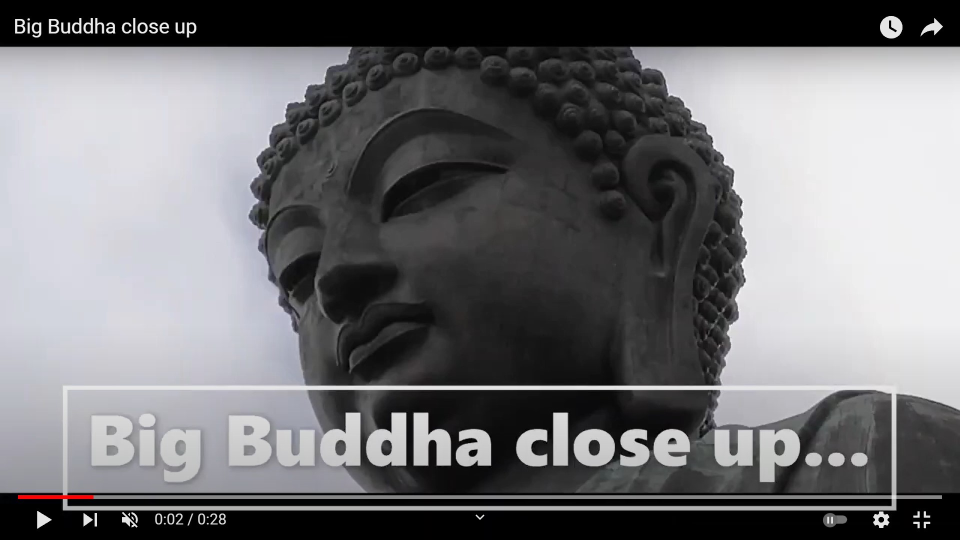 Big Buddha close up video screenshot