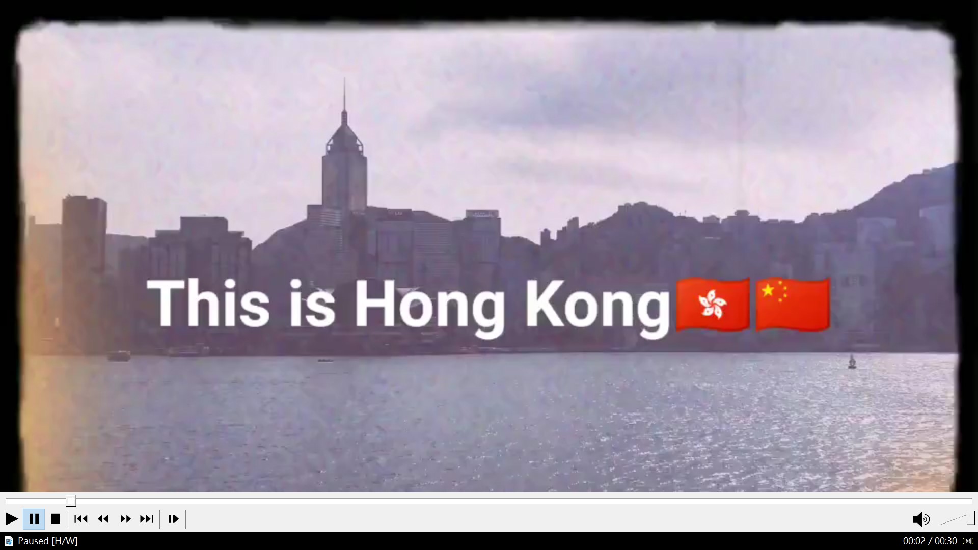 "This is Hong Kong" snapshots video of Frank