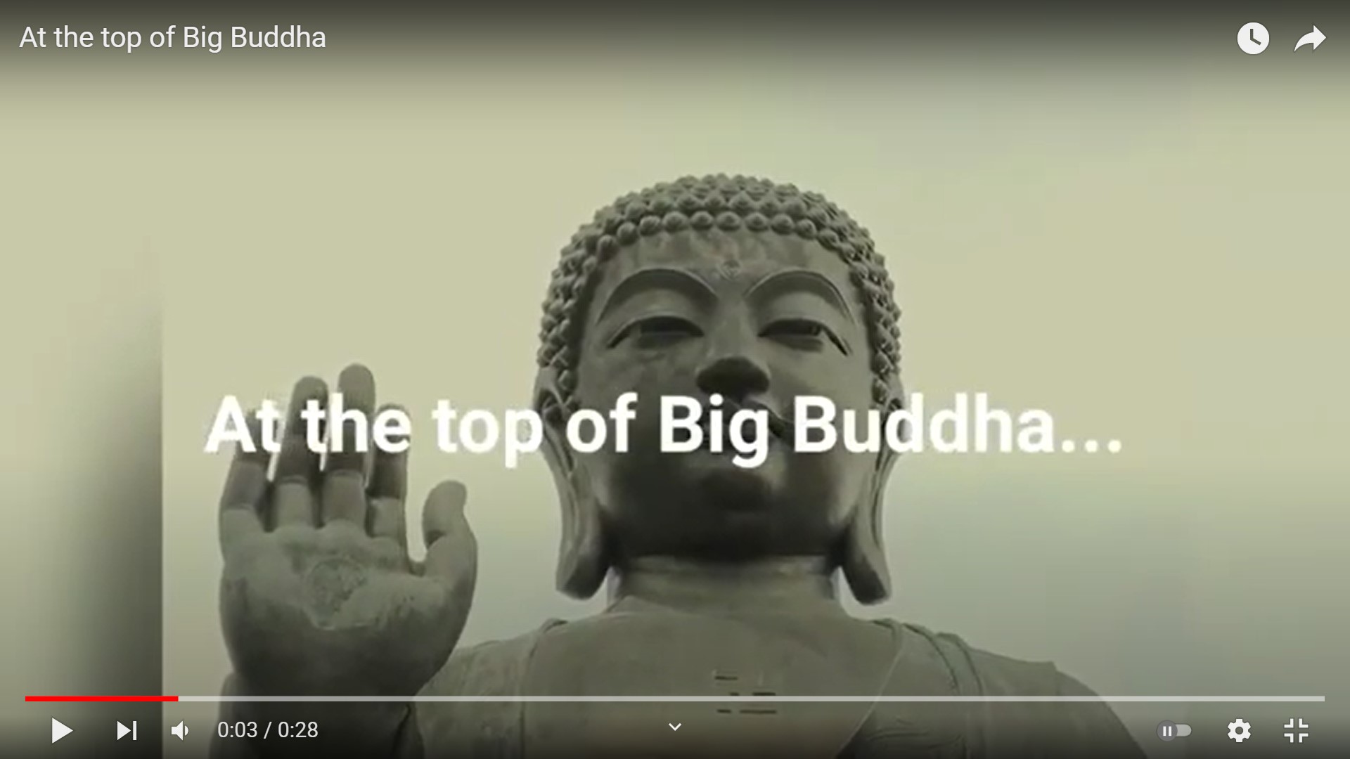 Screenshot of At the top of Big Buddha snapshots video