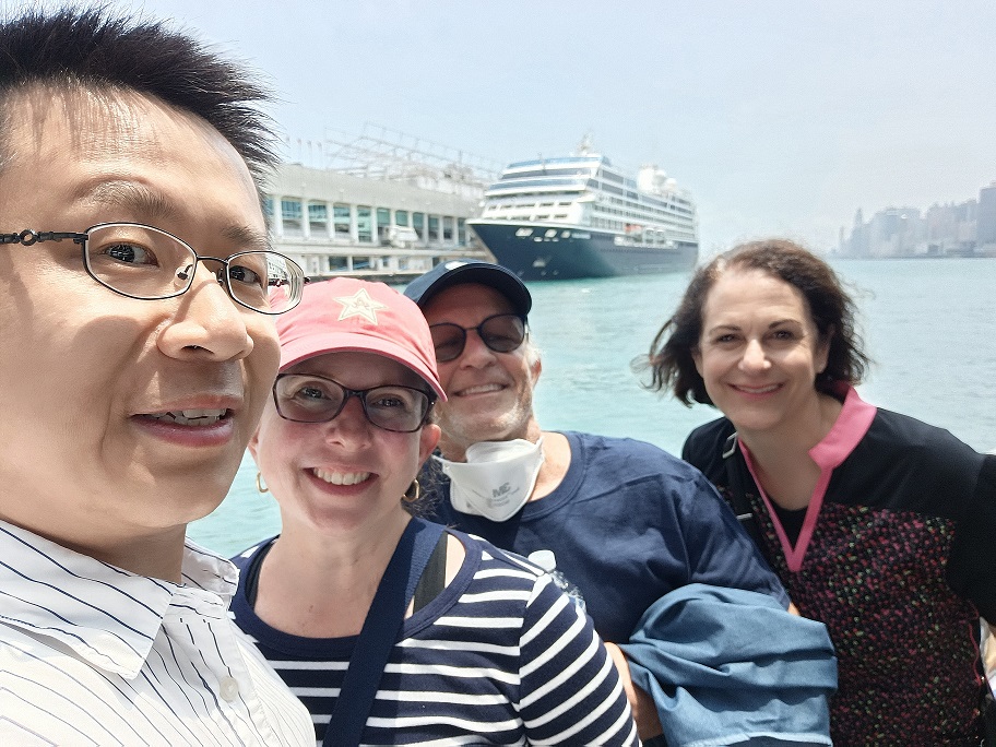 cruise, cruise terminal, Azamara Quest, people, Frank the tour guide, Ocean Terminal, Hong Kong
