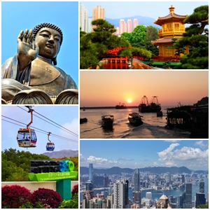 Big Buddha, Ngong Ping 360, cable car, Pavilion, sunset, boat, stilt houses, Victoria Harbour view
